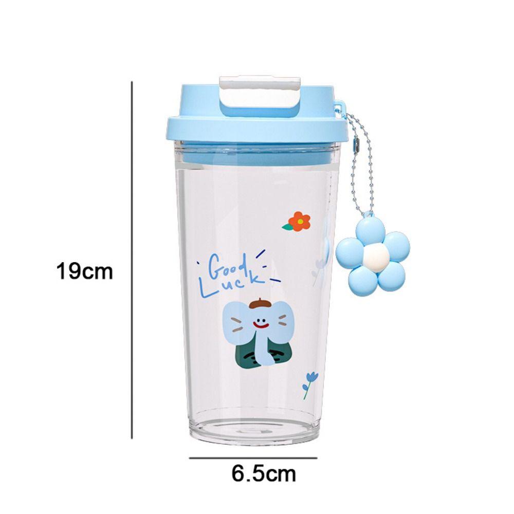 650ml Water Bottle Leak-proof Coffee Cup Cute Plastic Cups  Student