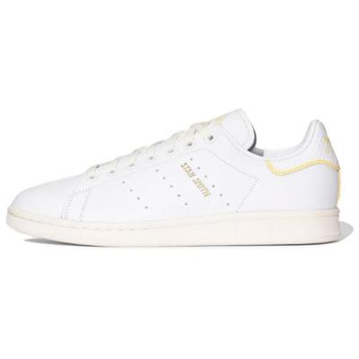 Stan Smith Białe Różowe Wytłaczane Pięty Sneakersy Unisex Obuwie-Biały Off-White IF9061