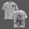 T-shirt Graphique Zanka Nijiku Gachiakuta Pour Hommes Femmes Vêtements Anime Manches Courtes Hauts Hip Hop Coton Lavé T-shirt Surdimensionné