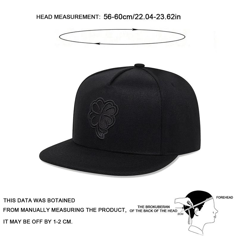 Unisex Clover Embroidery Hip-Hop Hats Spring Autumn Adjustable Casual Snapback Baseball Caps Outdoor Sunscreen Hat