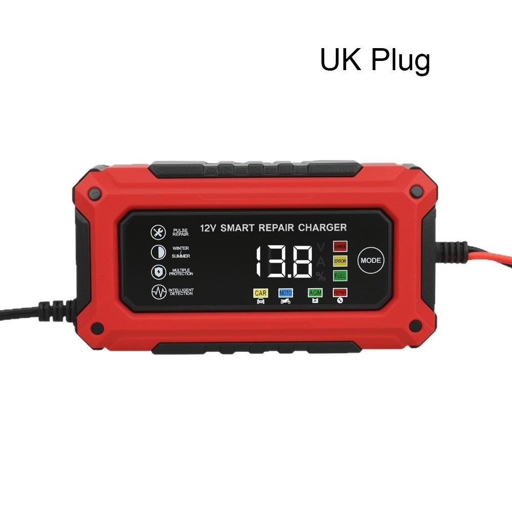 Plastic Intelligent Car Battery Charger 12V 6A Motorcycle Battery Charging Unit Lead-Acid Battery