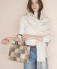 Leather Patchwork Tote Bag with Shoulder Strap TREASURE TOPKAPISmooth