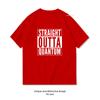 Straight Outta Quantum White On Black TShirt Women Unisex Casual Cotton Graphic T Shirts Creative Streetwear Classic Aesthetic