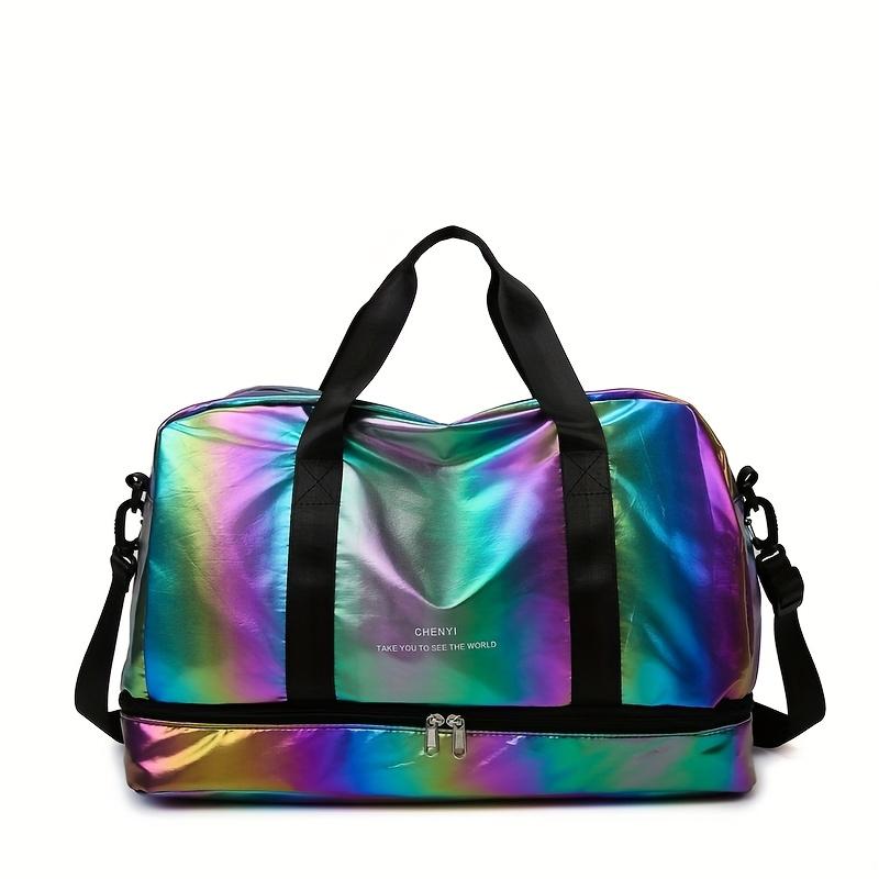 Large Capacity Multifunctional Casual Travel Duffel Bag, Lightweight Nylon Weekender Tote for Gym, Sports, Overnight Trips