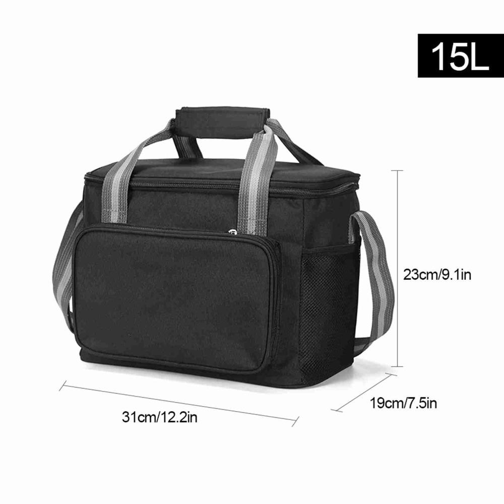 15L Portable Travel Cooler Leakproof Soft Cooler Tote Durable Insulated Cooler Bag  Picnic