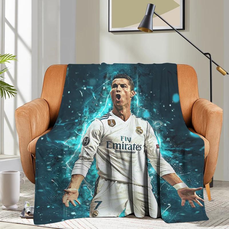 Coperta Personalizzata Divano Ronaldo CR7 Letto Campeggio Pisolino Coperte Morbide e Soffici per l'Inverno Caldo King Size Biancheria da Letto in Microfibra