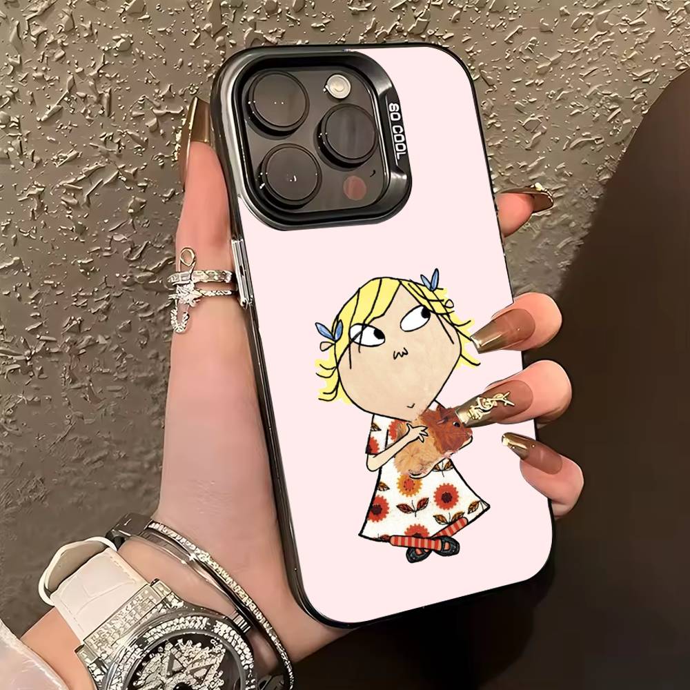 

C-Charlie A-And L-Lola Phone Case For iPhone 17,16,15,14,13,12,11 Plus,Pro Max,XS,Colored silver phone case iPhone13