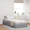 Ottoman Bed Frame with Storage Light Gray 100 X 200 Cm Fabric