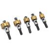5Pcs Hole Opener Fast Cutting HSS Precise Safer Aluminum Drilling Set for Rubber Plastic Openings