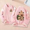 Schattige Capibara Cartoon Baseballjacks voor Kinderen, Casual en Warme Jassen voor Jongens en Meisjes Herfst en Winter