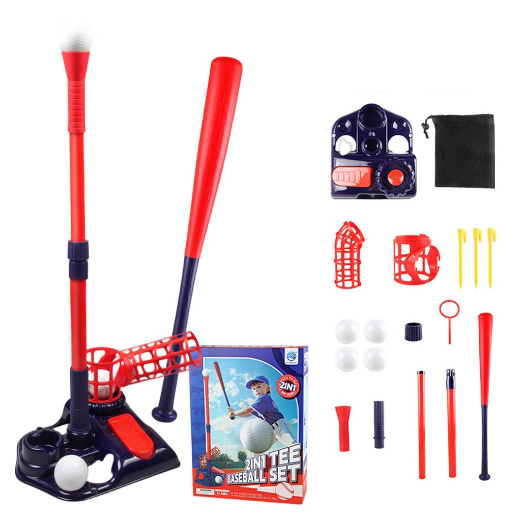 Tee Ball Set For Kids, Baseball Tee Set With Pitching Machine Retractable Age 3-12 Kids Indoor Outdoor Sport Toy For Kids
