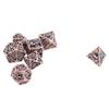 7pcs Polyhedral Dice Set Copper Hollow Dragons Pattern High Balance Table Games Dice Set for Role