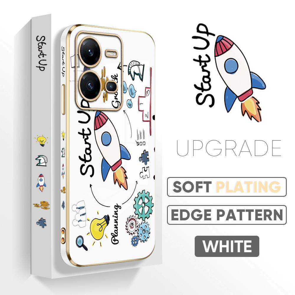 6D Plating Mobile Phone Case for VIVO V27 V23E V25 Y21 Y21S Y02 OPPO A31 A15 Realme 10 C11 8 9 HUAWEI P40 Pro P30 Mate Nova Honor Soft Cover