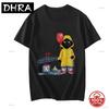 Unisex Soft 100 Cotton 2026 Summer Tshirts Tops Funny Black Cat Graphic Harajuku Streetwear Hip Hop Clothing Horror Cat Tees