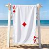 Funny Print Playing Cards Towel Drying Bath Towel Applicable To Light Swimming Camping Yoga Beach Out