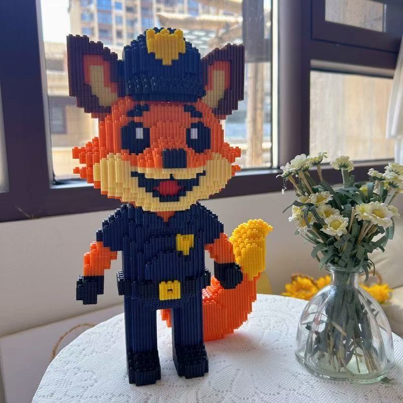 35cm Fuchs Nick Bausteine Spielzeug Polizei Verkleidung Montage Bausteine Spielzeug Kinder Erwachsenen Geschenk Serie