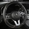 Suitable for Car Deco Full Leather Stitching Line Car Steering Wheel Cover, Three-Dimensional Anti Slip, Timple and Fashionable
