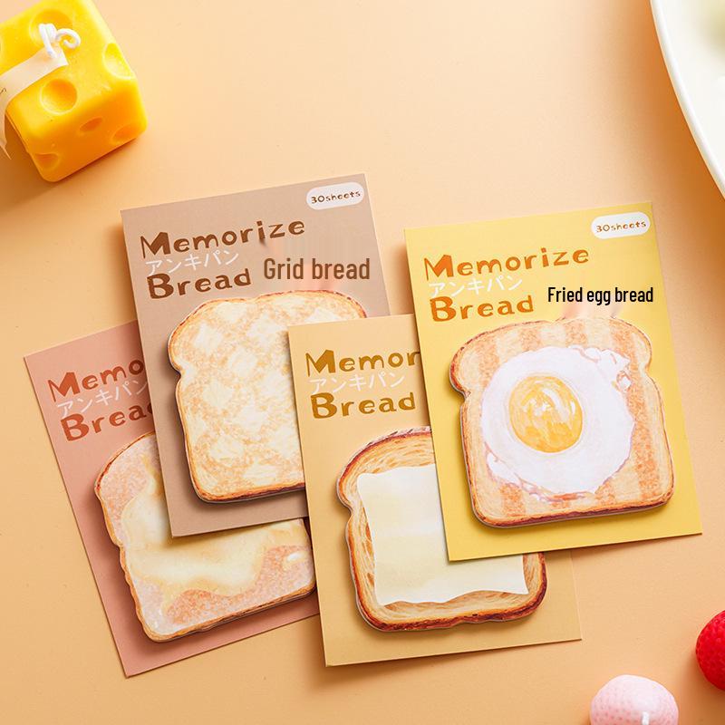 Creative Cute Bread-Shaped Sticky Notes