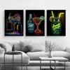 Cocktails Drink Fruit Neon Sign Posters and Prints Canvas Painting Wall Art Picture for Wine Shop Bar Club Room Home Decor