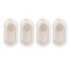 4pcs Wall Mounted Tooth Brush Case Clear Non Punched Self Adhesive Hanging Tooth Brush Cover Cap for