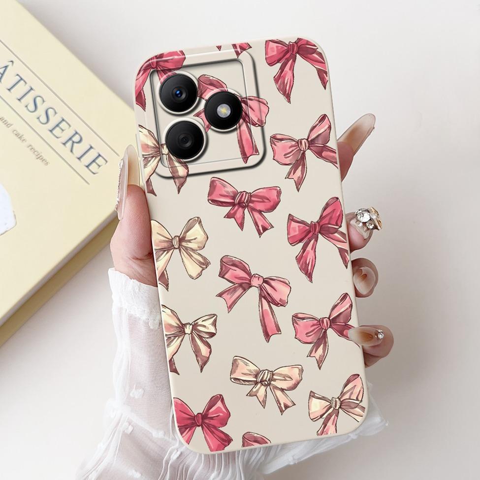 For Realme C61 RMX3939 RMX3930 C63 RMX3939 Case For Realme C63 Cover Luxury Fashion Flower Kawaii Girl Cute Cat Shockproof Shell