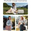 Lunch Bag Women Large Lunch Box Insulated Tote Bag with MultiPockets Quilted Puffy Tote for Work Outdoors