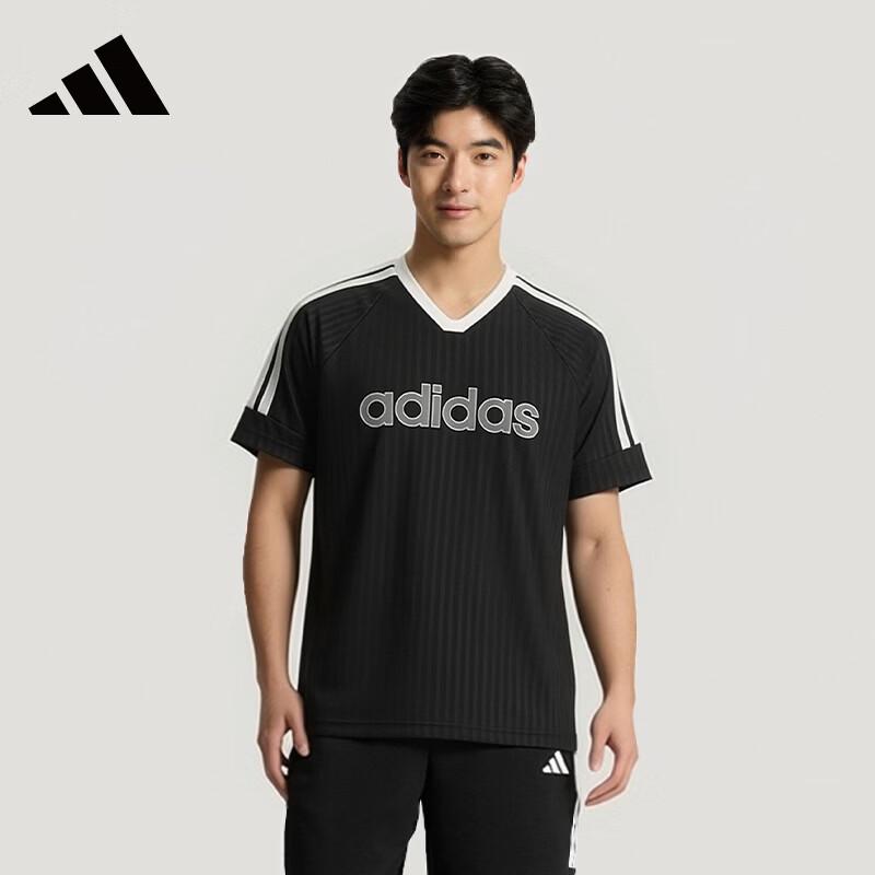 

Мужская футболка Adidas с V-образным вырезом, коротким рукавом, быстросохнущая XL