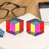 Colorful Faux Crystal Toy Cube Prism Decorative Desktop Science Light Refraction Learning Project Fun Play with
