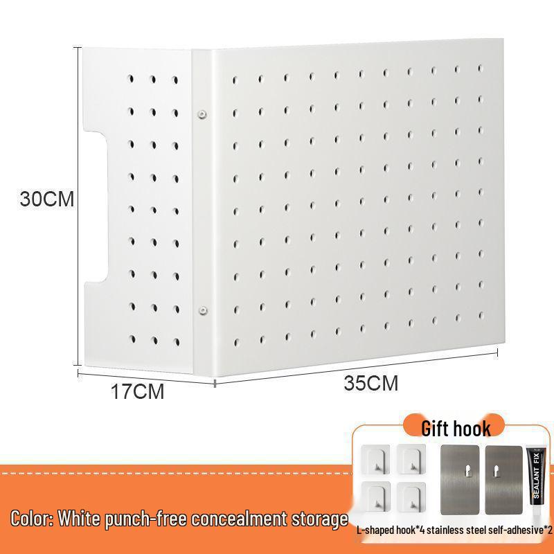 Настенная кухонная перфорированная панель без сверления и накладка на газовую трубу
