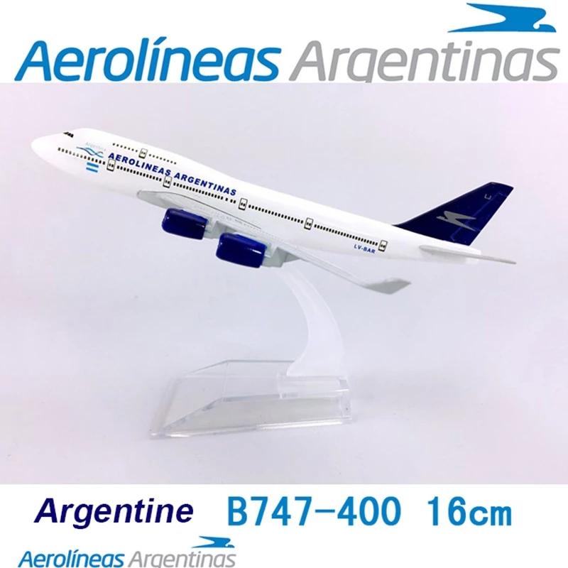 For: 16cm Airline Boeing 747 Aerolineas Argentinas Aircraft Model Interior Accessories Plane Model Kits To Build Home Decoration