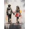 Pop Street Graffiti Wall Art Poster Banksy Ragazzo Ragazza con Palloncino su Tela Poster Stampe Pittura Soggiorno Decorazione Casa Regali