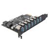 5Gbps PCIE Expansion Card USB 3.2 GEN1 7 Port PCIE Card PCIE To USB Card  PC Expansion