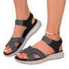 New Style Flip-flops with Thick Soles, Velcro Fastening, Soft Bottom, Casual Women's Large-sized Shoes