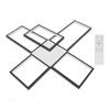 LED Deckenleuchte 5 Geometrische Rahmen Aufbauleuchte Metall Lampenfassung mit Fernbedienung für Schlafzimmer