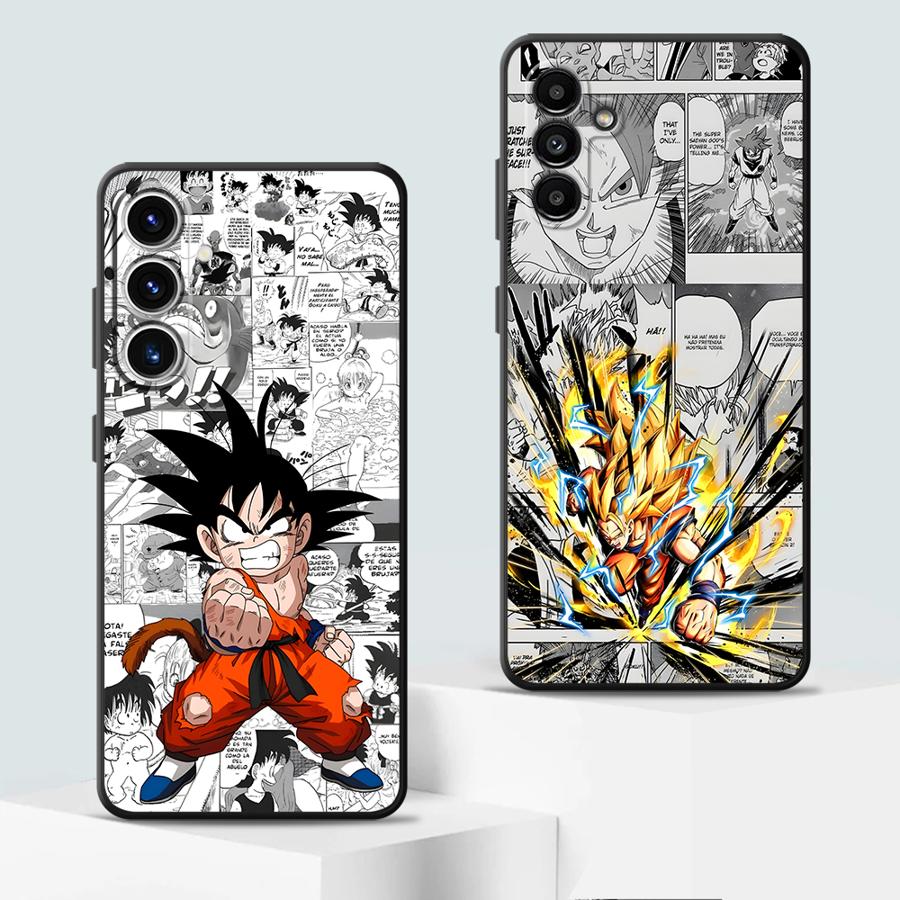 Dragon Ball Comic Vegeta Black Soft Phone Cover Case for Samsung Galaxy A32 A22 A52 A24 A55 A36 A41 A26 A72 A35 A25 A71 A23 A53