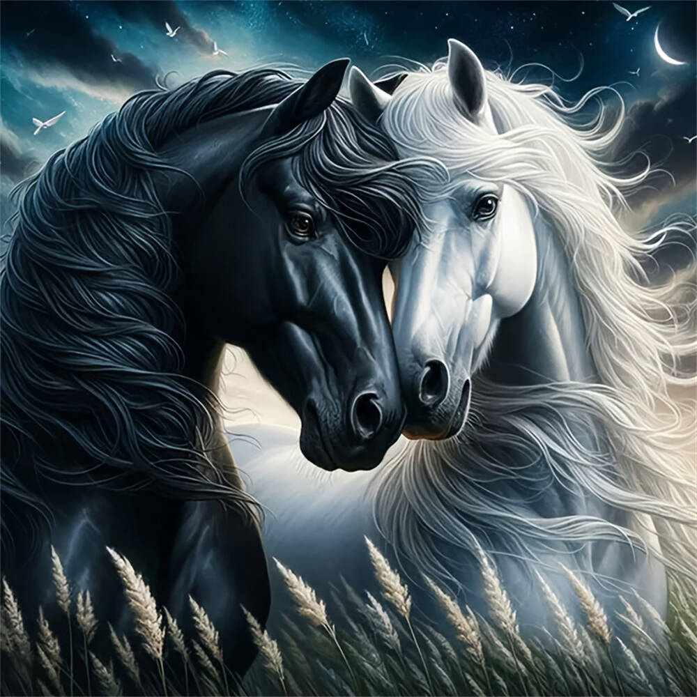 New Collection Diamond Mosaic Horse Sun Diamond Painting Full Round Drill Embroidery Animal Wall Decoration