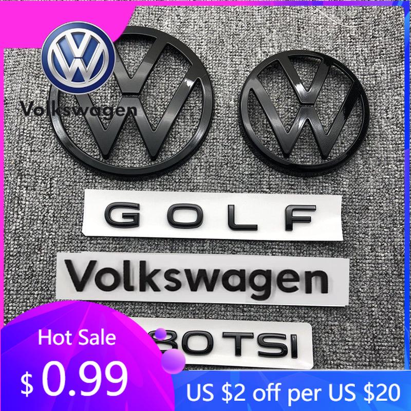 Voor VW Volkswagen Jetta MK5 Golf Auto voorste embleem logo bedekt ABS sticker Voor Volkswagen Golf 5/6/7/7.5/8 280TSI voor en achter