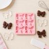 Silicone Bowknot Mold Set 6 Cavities for Cake Decoration Soap Making Resin Chocolate Candy Mold Flexible Non-Stick Baking Tool