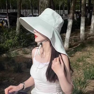 Modny Kapelusz Słoneczny z Szerokim Rondem Anti-UV 50+ UPF Styl Koreański Kapelusz Ochronny Przed Słońcem Outdoor Podróże Damskie Kapelusze Bucket Outdoor Sport