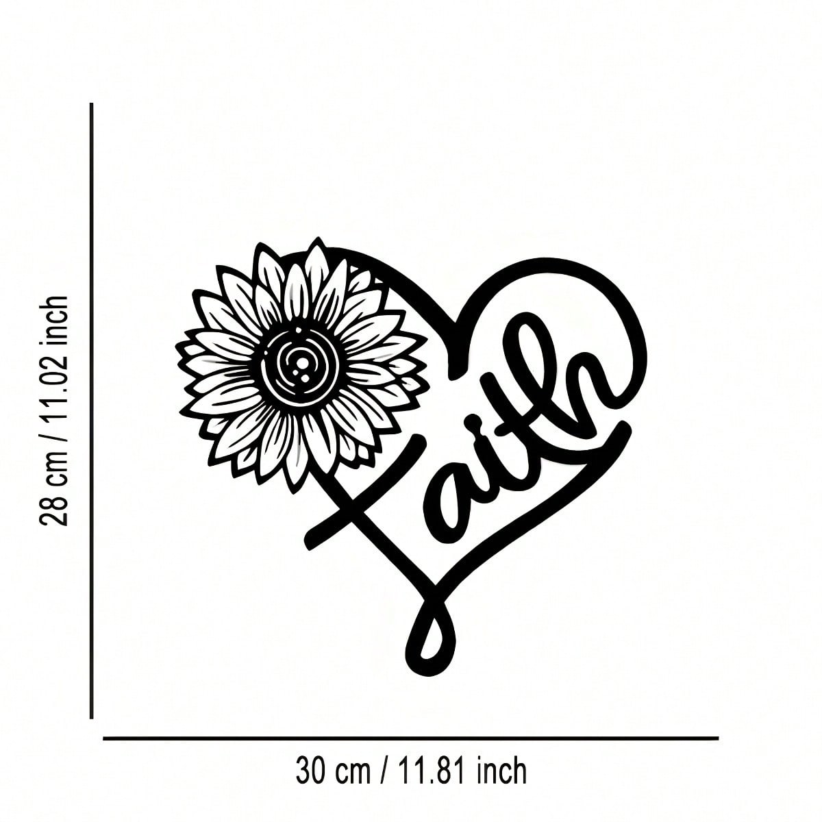 Faith Metal Plaque Wall Art Inspirational Home Office Decor Gift