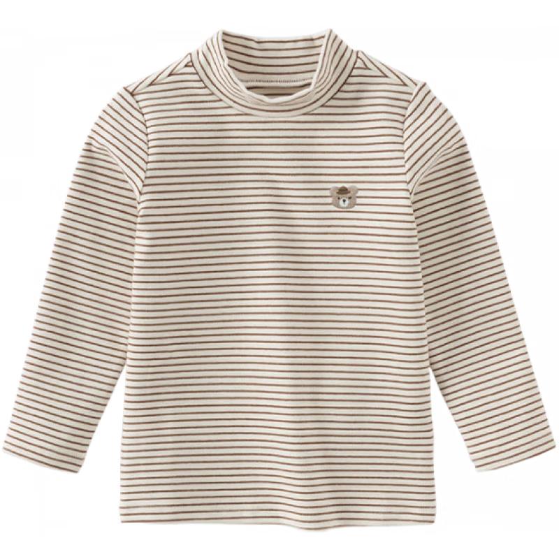 

DAVE&BELLA Boys Anti-Bacterial High-Neck Striped Long Sleeve T-Shirt 80cm