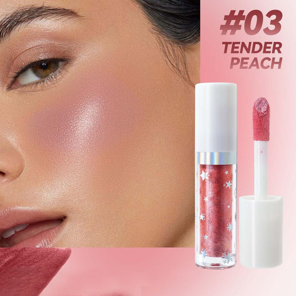 1Pc Silky Smooth Liquid Blush for Women Girls Buildable Blendable Lightweight Cheek Color Long Lasting Natural Makeup Cosmetic