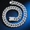 Hip Hop Men'S Necklace Accessories Accessories 20Mm Full Diamond Lines Exaggerated Personality Rap Rhinestone Chain Cuban Chain