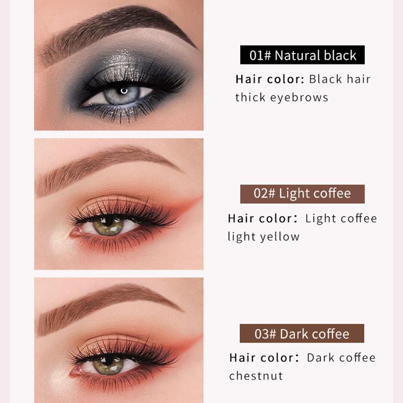 Automatická rotace tužky na obočí Trojúhelníková oboustranná tužka na obočí dlouhotrvající tužka na obočí bez rozmazání se štětečkem