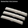 6-String Electric Guitar Ox Bone Grooved Nut, 43x3.3x4mm, for Fender Strat and Tele