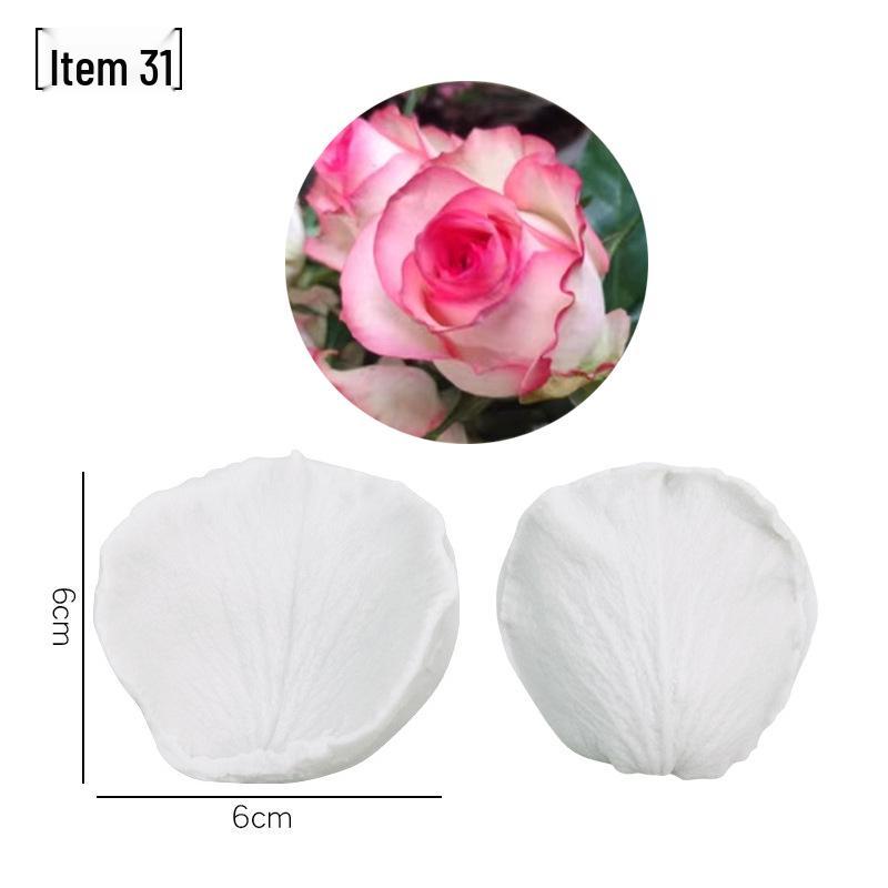 Blütenblatt Silikon Fondant Form Set - Lebensmittelqualität für Baum- und Blumenprägung.