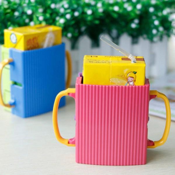 PKFARM Milk Case Cup Holder with Handle, 1 Pc, Blue