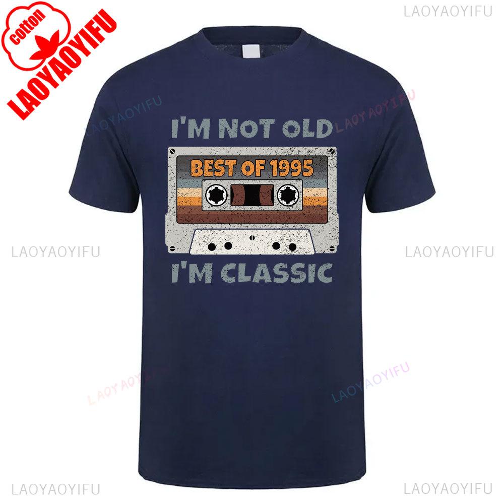Summer 1995 Vintage Cotton T Shirt Breathable Retro 90s Short Sleeve Unisex Round Neck Casual Tee Classic 40th Birthday Gift