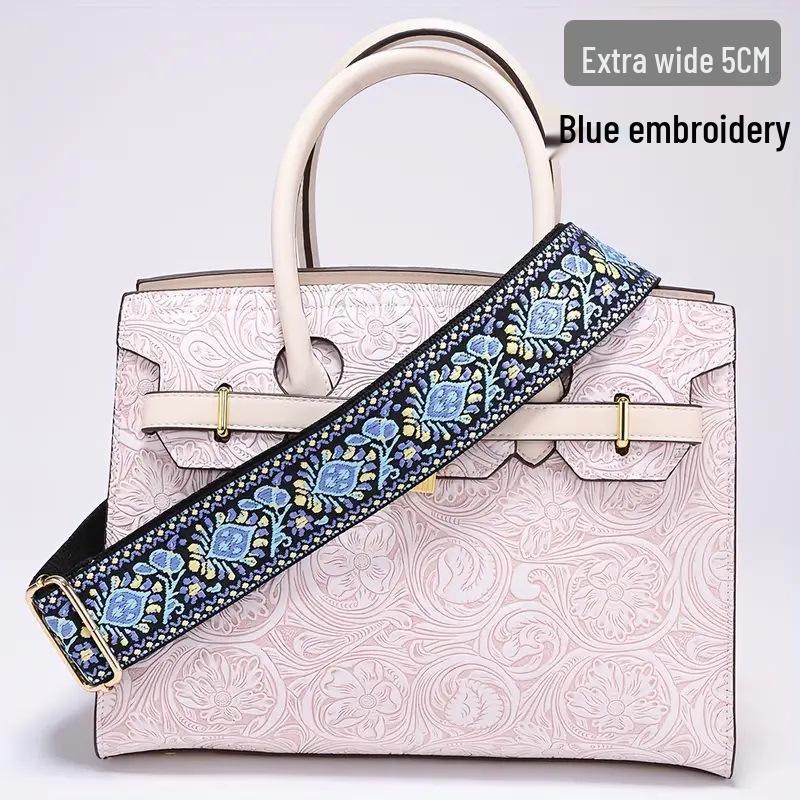 Nastavitelný Barevný Plátěný Popruh na Tašku - Široký, Protiskluzový Náhradní Crossbody Popruh pro Dámské Tašky