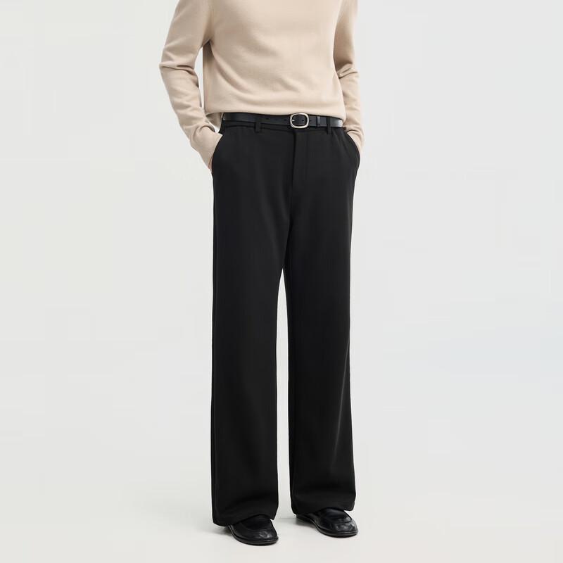 Earl Zall Men's Thickened Loose Fit Knit Straight Leg Pants